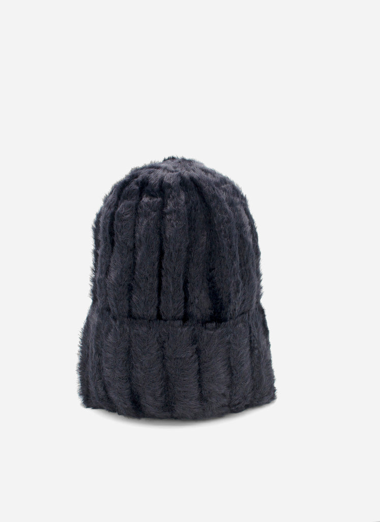 Fuzzy Fold Over Beanie Black. This beanie features a fold over design in the softest fabric with a wide ribbed detail, perfect for staying warm and cozy this winter.