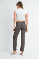 JBD Stretch Twill Slim Wide Leg in Brown, back view