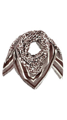 KW Fashion Leopard Print Scarf in Brown
