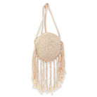 round woven bag, fringe crossbody bag, boho straw purse, crochet crossbody bag, beach crossbody purse, festival bag, vacation crossbody, summer straw bag, boho summer handbag, round straw purse, fringe detail bag, lightweight summer purse