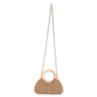 woven mini bag, wooden handle purse, chain strap crossbody bag, resort style handbag, summer mini purse, woven evening bag, vacation clutch purse, top handle mini bag, beach to bar purse, straw mini handbag, statement summer bag, gold chain purse