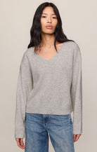 Z Supply Cerro Sweater in Feather Grey, front view