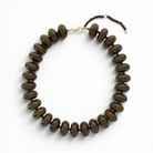 OMG Blings 20mm Resin Rondelle Beaded Necklace in Chocolate Brown