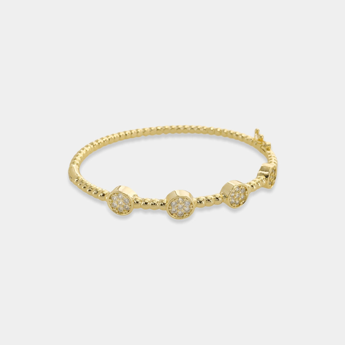 OMG blings Color CZ Bangle in Clear, front view