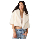 Steve Madden Hestia Coat in Cream, front view