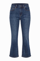 Liverpool Hannah Crop Flare in Sierra Drift, front, flat