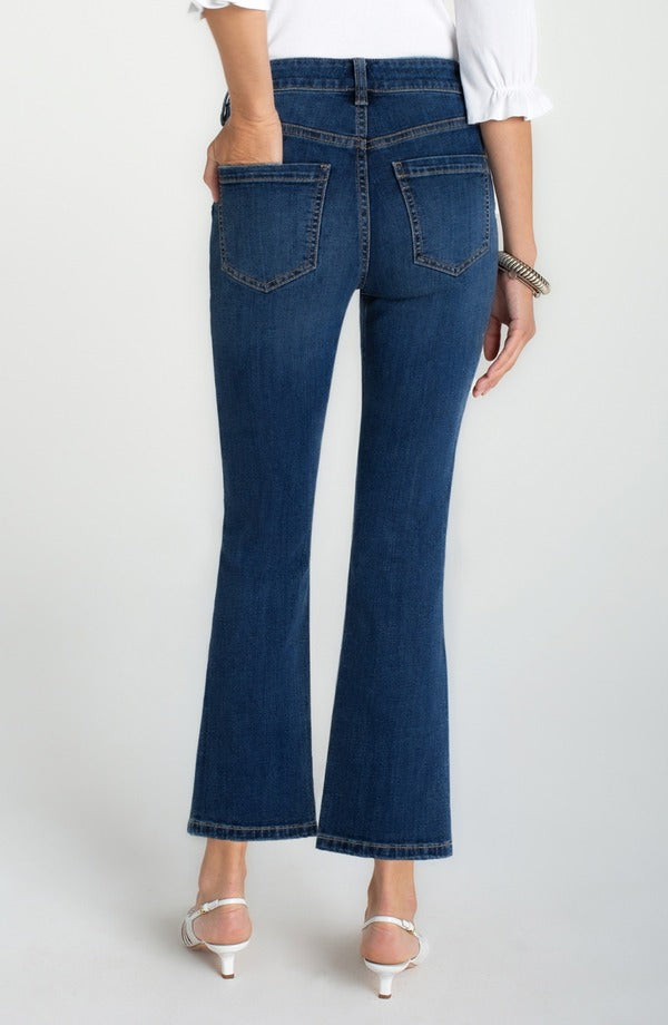 Liverpool Hannah Crop Flare in Sierra Drift, back