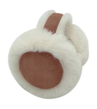 KW Fashion Sherpa Ear Muffs in Brown, angled product view