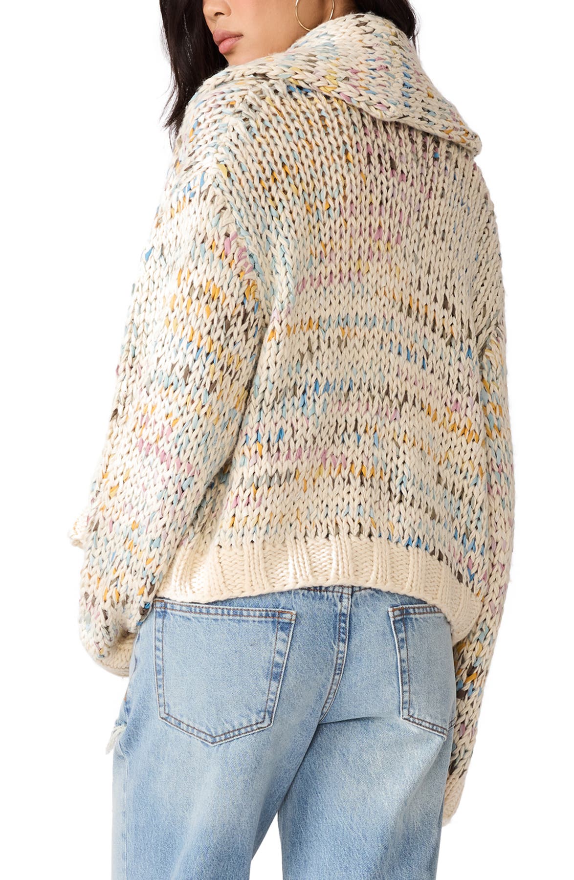 Steve Madden Enid Sweater in Multicolor, back view
