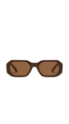 Quay Hyped Up Sunglasses in Chocolate Brown, front view