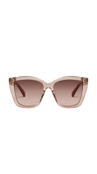 Quay See Ya Sunglasses in Natural Brown, front view