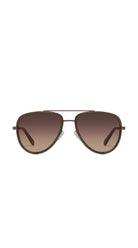 Quay All In Medium Sunglasses in Olive Dark Fawn, front view