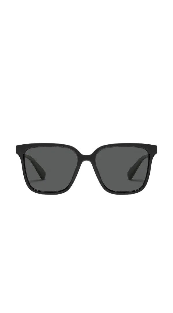 Quay Try Me Sunglasses in Black Smoke Polarized, front view