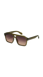 Quay Soundcheck Sunglasses in Olive Dark Fawn, side view