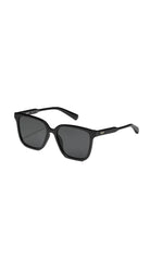 Quay Try Me Sunglasses in Black Smoke Polarized, side view