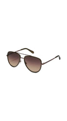 Quay All In Medium Sunglasses in Olive Dark Fawn, side view