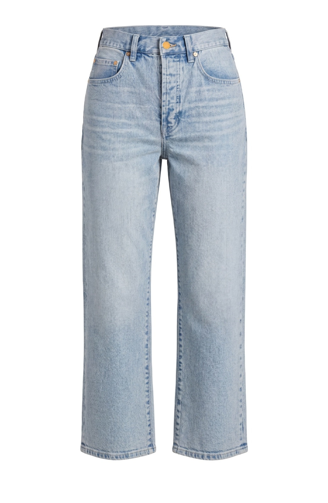 Liverpool Maisie High Rise Vintage Straight in Prairie Mist, front flat-lay view