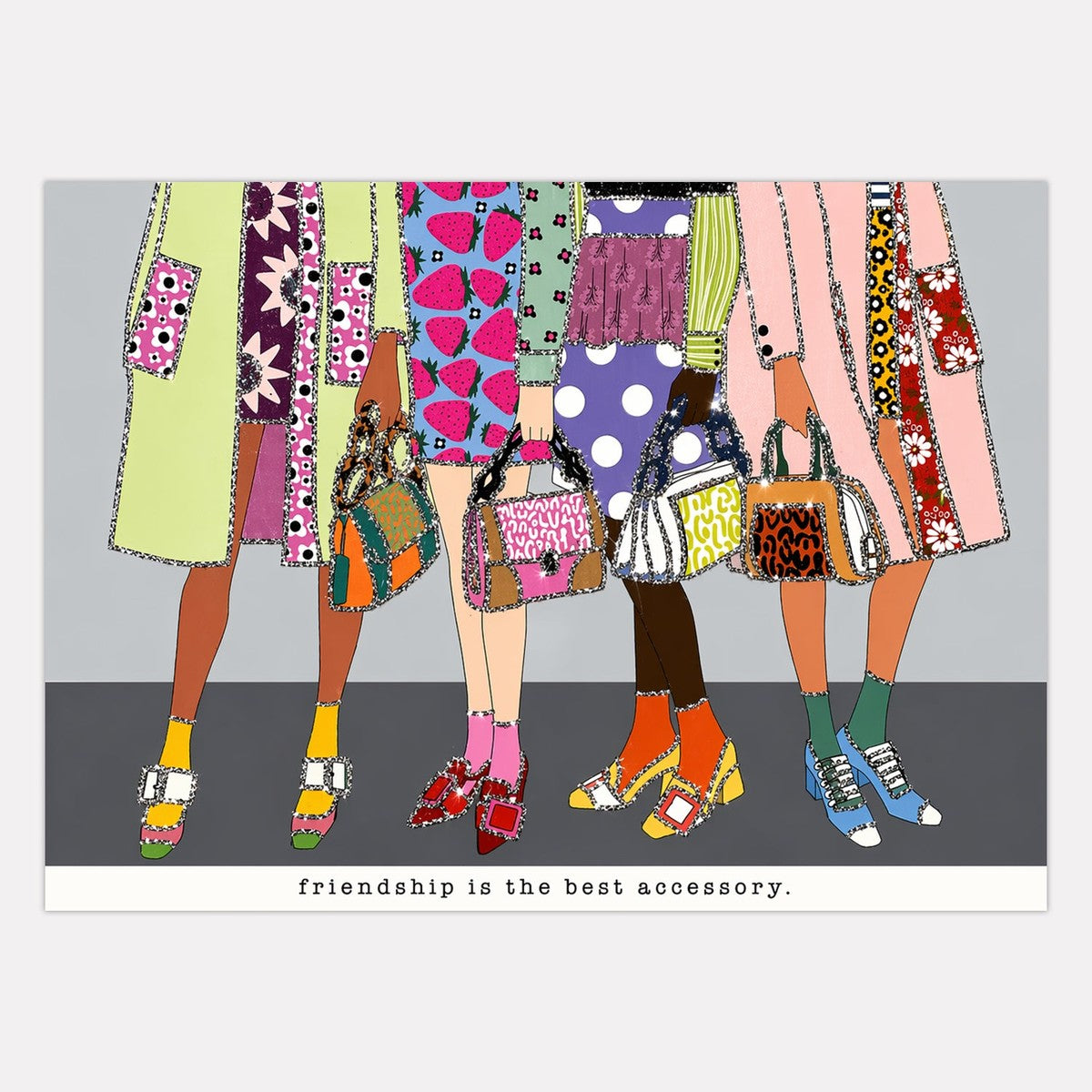 Verrier Friendship Is The Best Accessory greeting card, front view