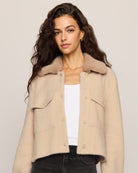 Z Supply Peyton Jacket in Soft Ecru, front view
