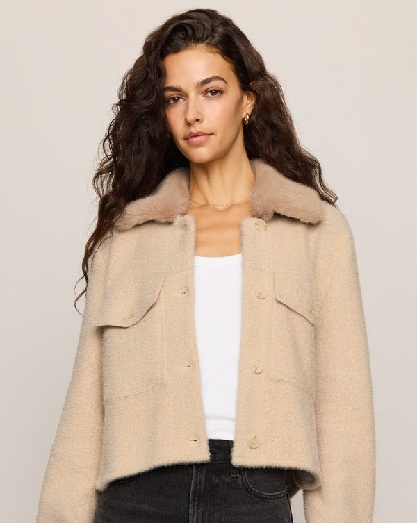 Z Supply Peyton Jacket in Soft Ecru, front view