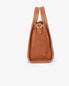 Remi & Reid Gillie Mini Satchel in Camel, side view