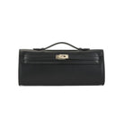 Billini Hadley East West Handbag in Black Saffiano, front view