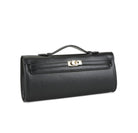 Billini Hadley East West Handbag in Black Saffiano, angled view