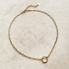 OMG blings Mariner Curb Chain with Spring Ring in Gold, flat lay