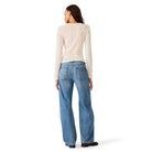 Steve Madden Sierra Knit Top in Ivory, back view