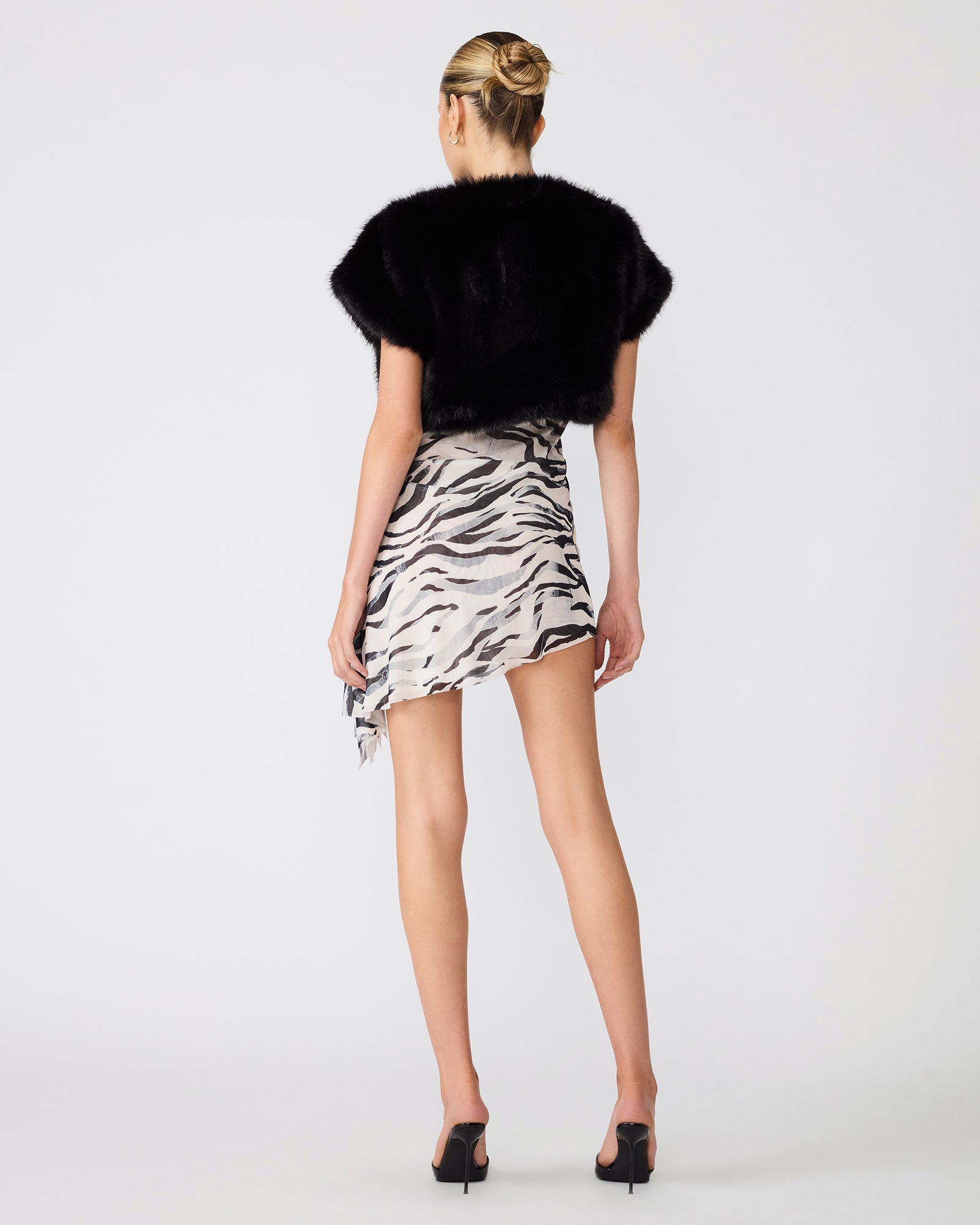 Steve Madden Jalen Balero Jacket in Black, back view