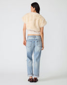 Steve Madden Jalen Balero Jacket in Cream, back view