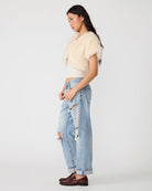 Steve Madden Jalen Balero Jacket in Cream, side view