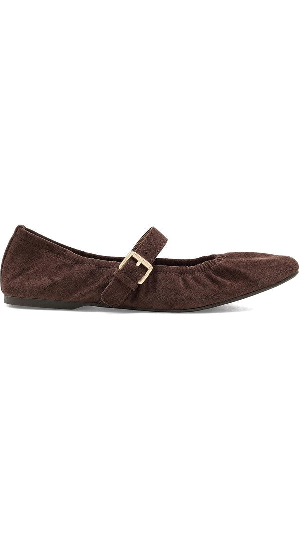 Dolce Vita Marria Ballet Flat in Brown, side view