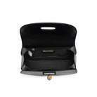 Allison Bamboo Crossbody Black. Crafted from smooth vegan leather, this bag features a sophisticated faux bamboo top handle and gold hardware for that touch of luxury. With an adjustable/detachable strap and a thoughtfully lined interior, it's not just a bag; it's a statement piece that keeps you organized on the go.