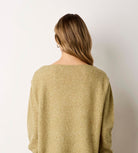 Moonbeam Women's Sweater in Fern, back view