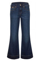 Liverpool Hannah Outlaw Flare in Duskwood Blue, front, flat