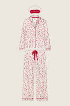 PJ Salvage Femme de Noel Pajama Set in Ivory, flat lay