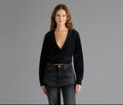 Steve Madden Rachel Cardigan in Black, front view