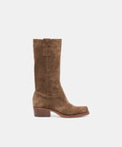 Dolce Vita Romie Boot in Chocolate Suede, side view