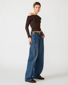 Steve Madden Ryder Knit Top in Walnut, side view