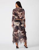 Steve Madden Sandy Knit Top in Demitasse, back view