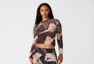 Steve Madden Sandy Knit Top in Demitasse, front view