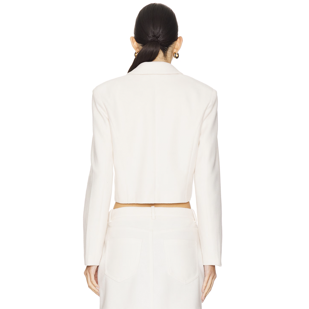 Unleash your bold, adventurous side with the Steve Madden Seraphine Blazer in Cream. This blazer is designed for those who embrace risk and stand out with confidence. Its sleek, cream hue makes it the ultimate statement piece, perfect for any occasion and ideal for fashion-forward individuals looking to make an impact.