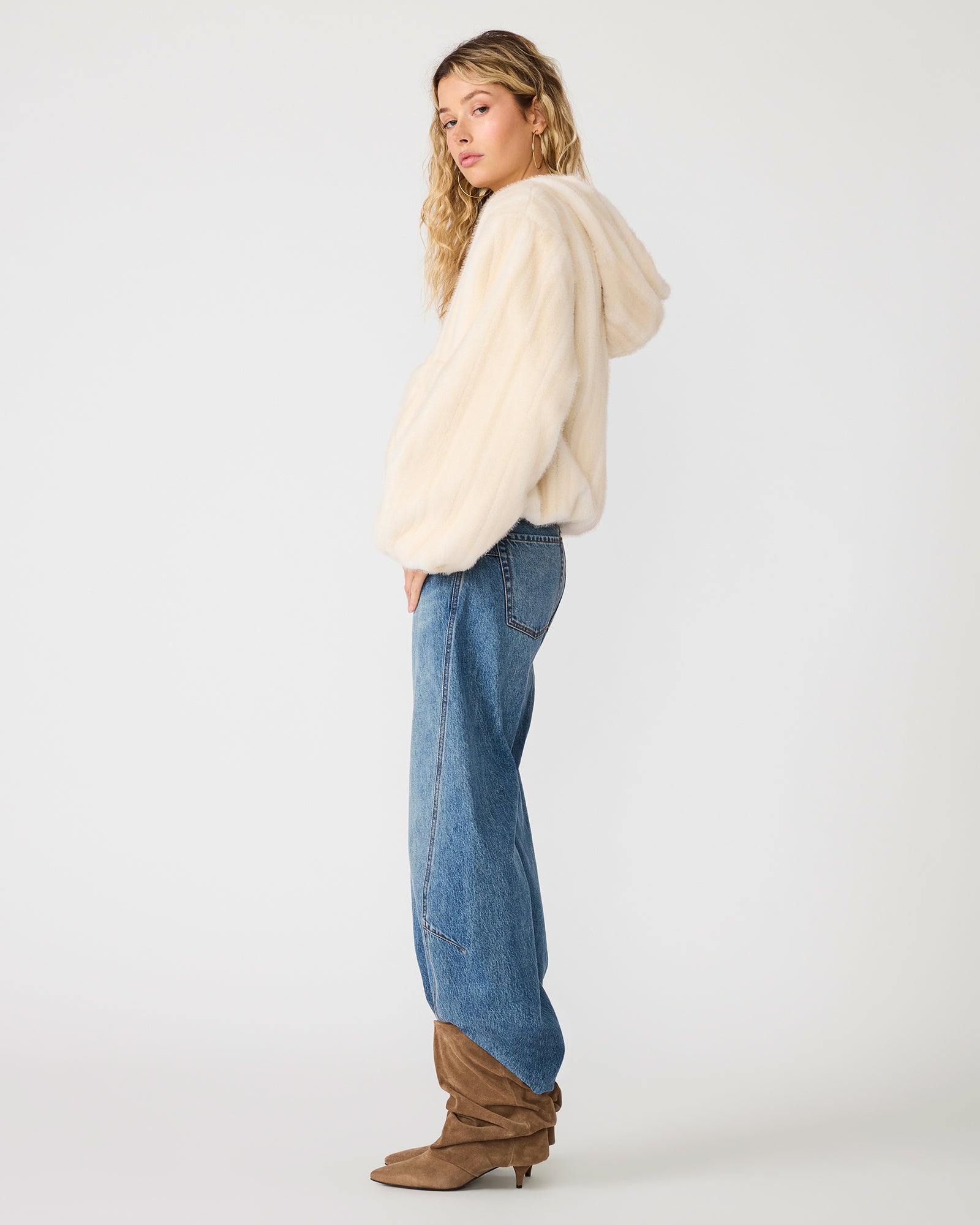 Steve Madden Mavis J Jacket in Snow White, side view