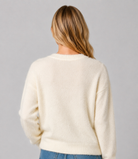 Dreamers Teddy Bear Sweater in Ivory, back view