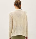 Be Cool Cozy Collared Button Up Cardigan with Pockets in Oatmeal, back view