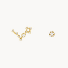 Secret Box zodiac stud earrings Made with brass and dipped in genuine gold/white gold 14K Gold Dipped Necklace 24K White Gold Dipped Necklace Hypoallergenic Cubic Zirconia