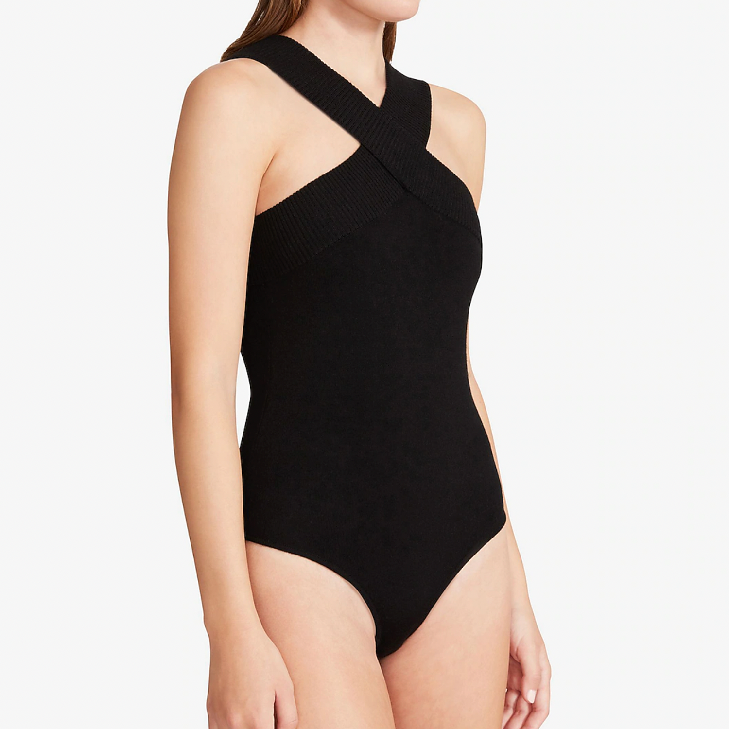 BB Dakota Top Floor Bodysuit. Get a sleek tucked-in look with this sweater tank bodysuit with ribbed straps and cutaway shoulders
