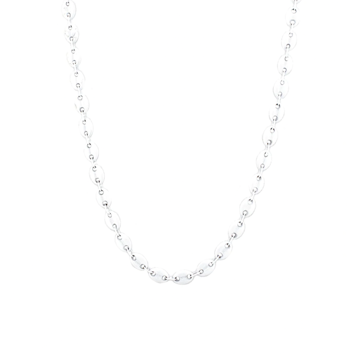 Coated Mini Flat Anchor Link Necklace. Enamel coated sterling/gold fill anchor link necklace