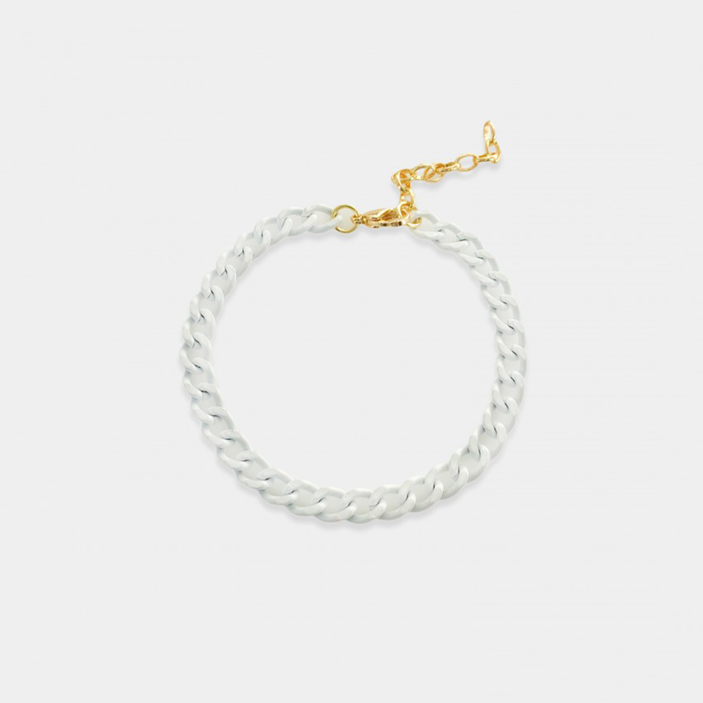 Enamel Curb Bracelet. 7" enamel curb chain bracelet with lobster clasp
